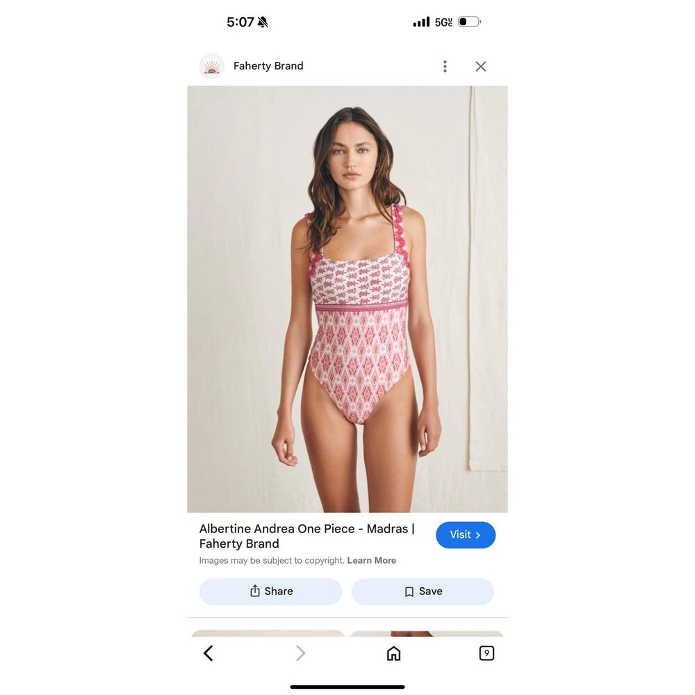 NWT Faherty Brand one piece swimsuit S